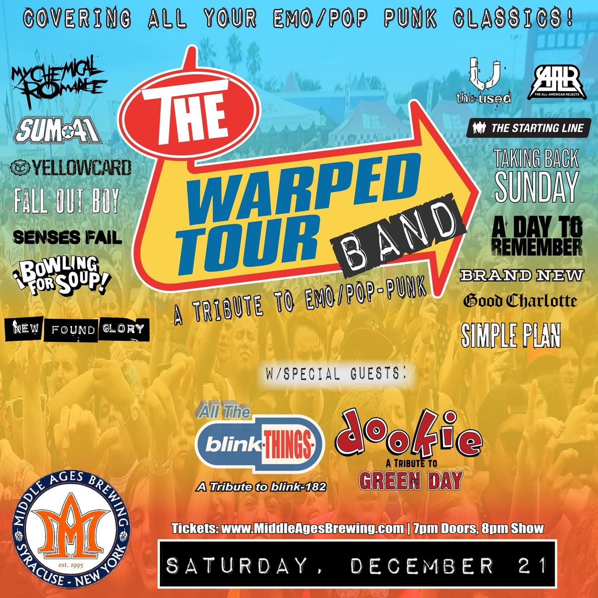 The Warped Tour Band & Friends | Middle Ages Brewing