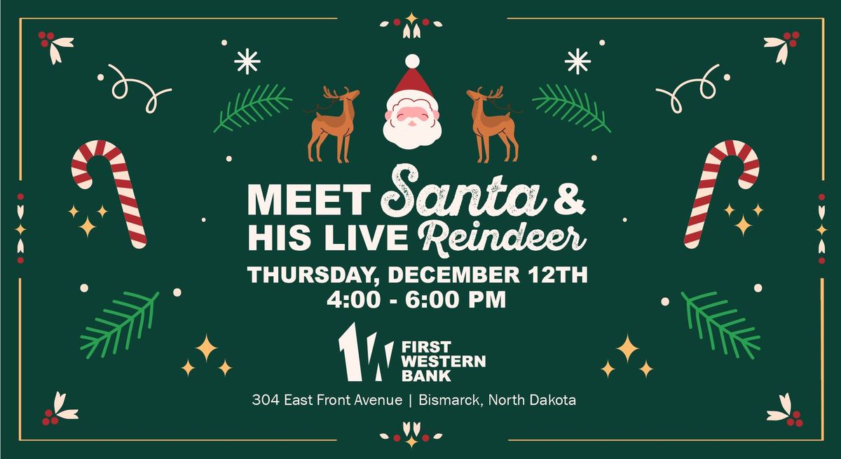 Meet Santa & His Live Reindeer in Bismarck