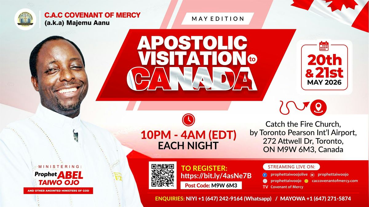 Apostolic Visitation to Canada May Edition
