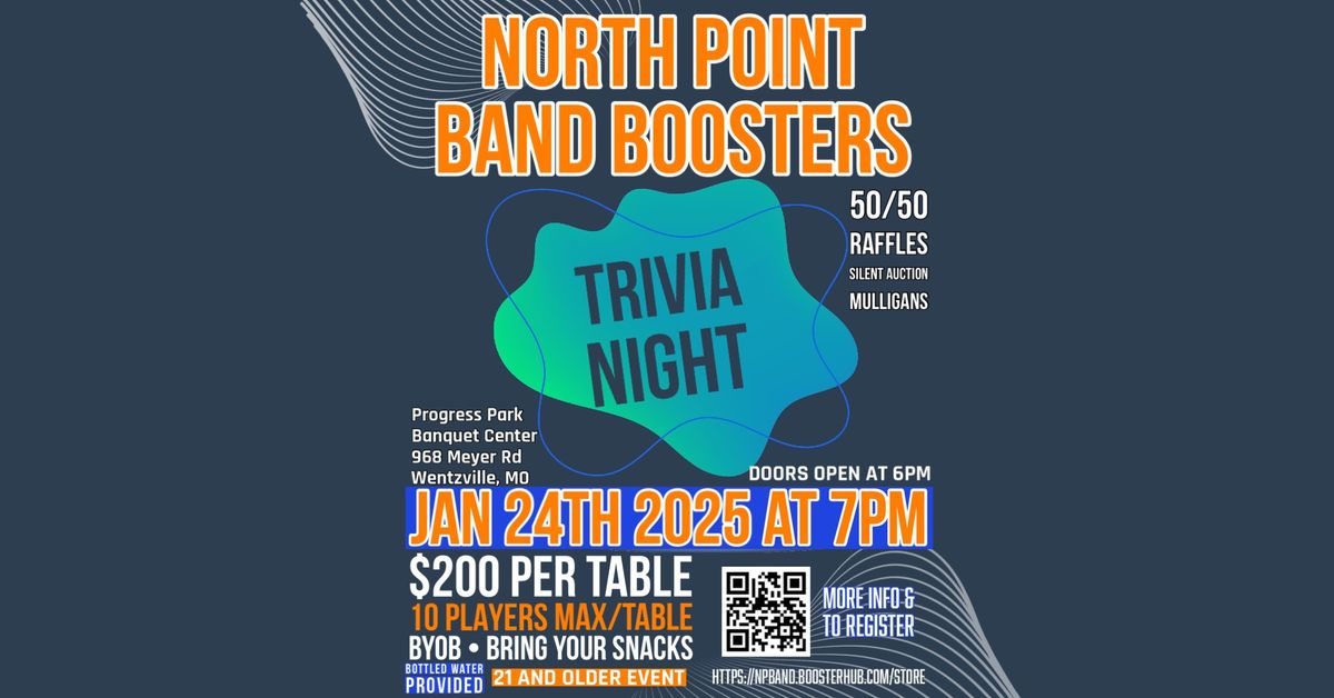 North Point Band Boosters Trivia Night: Jan 24, 2025! 