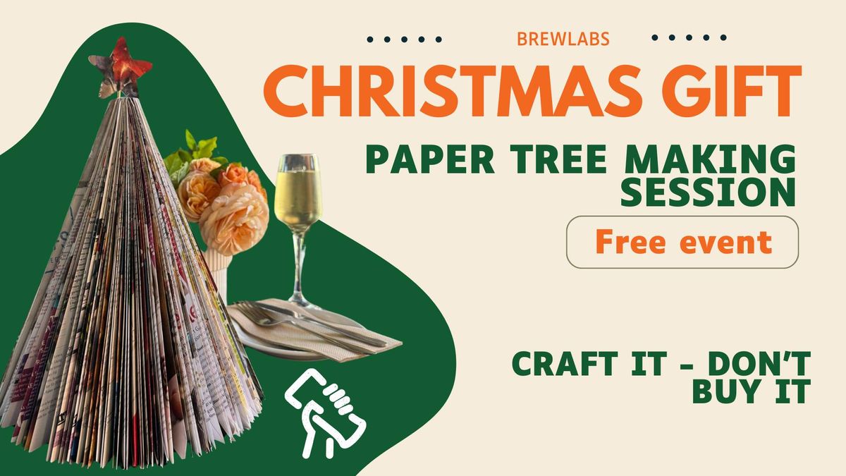 Paper Christmas Tree Crafts at Brewlab 