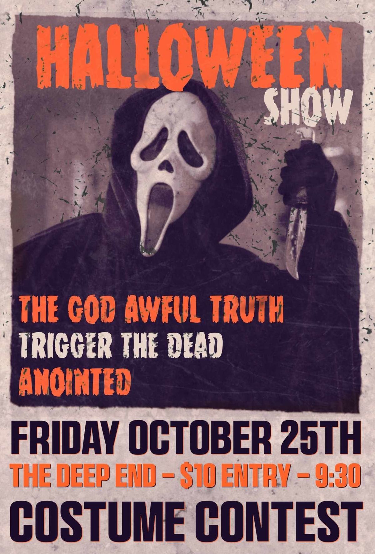 Metal night featuring The God Awful Truth, Trigger the Dead, and Anoited