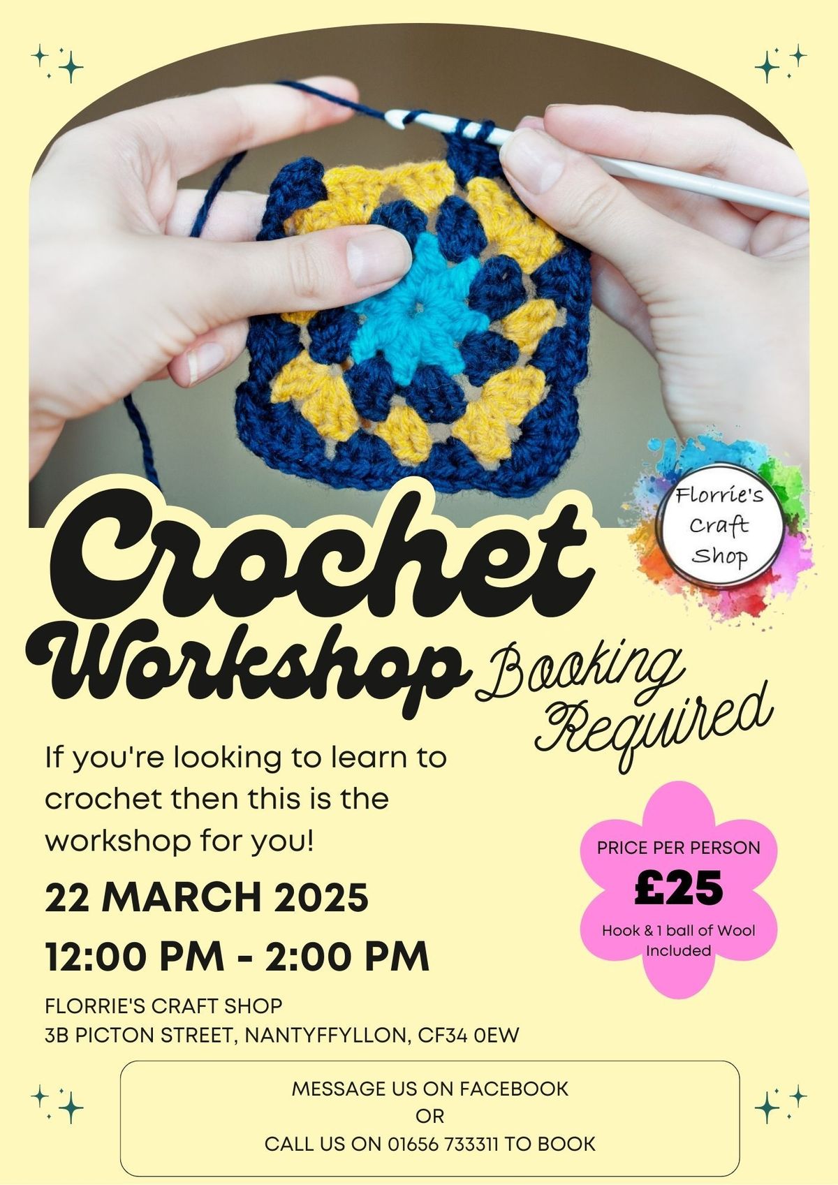 Learn to Crochet Workshop (ADULT ONLY)