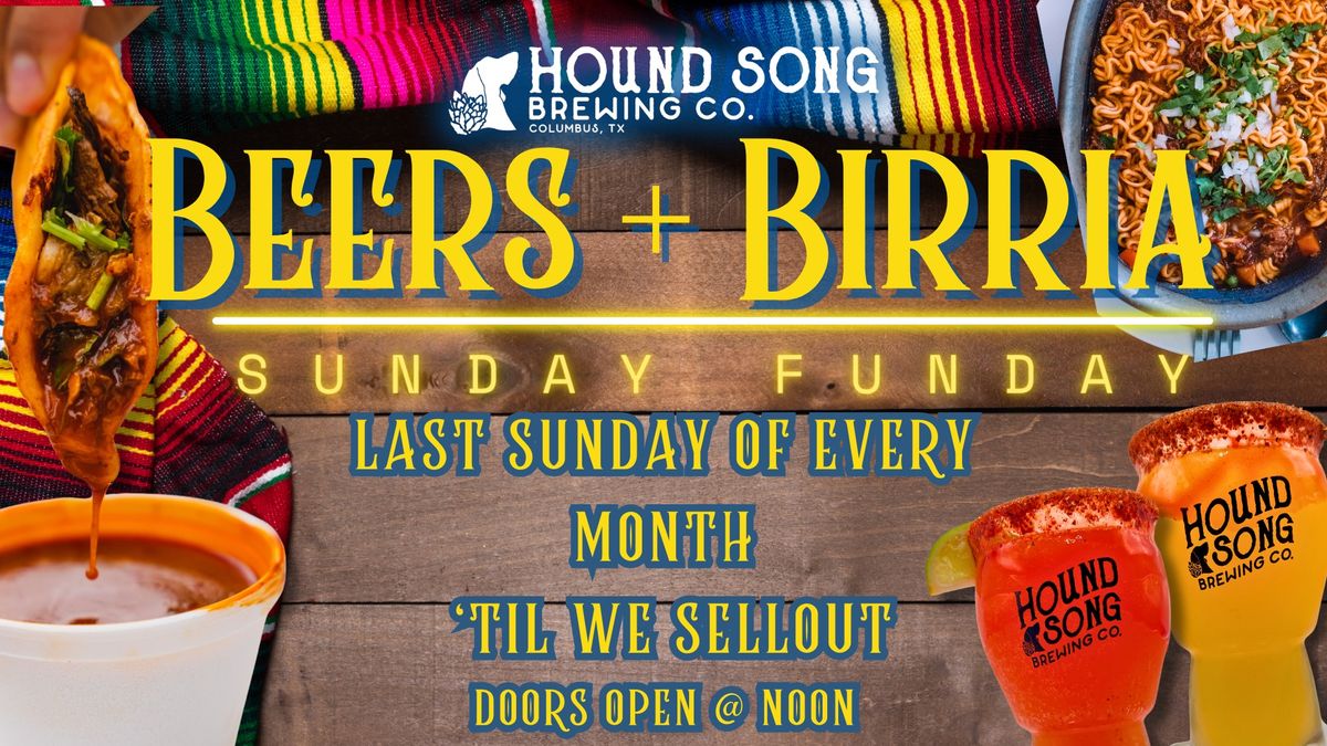 \ud83c\udf89 Beers & Birria at Hound Song Brewing Co. \ud83c\udf89