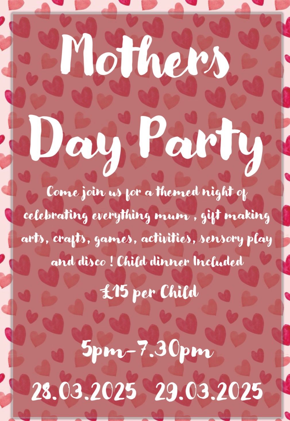 Children\u2019s Mother\u2019s Day Party !!