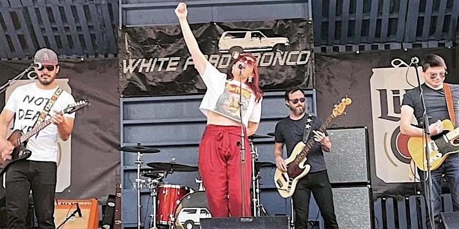 White Ford Bronco at The Bullpen -- June 5th