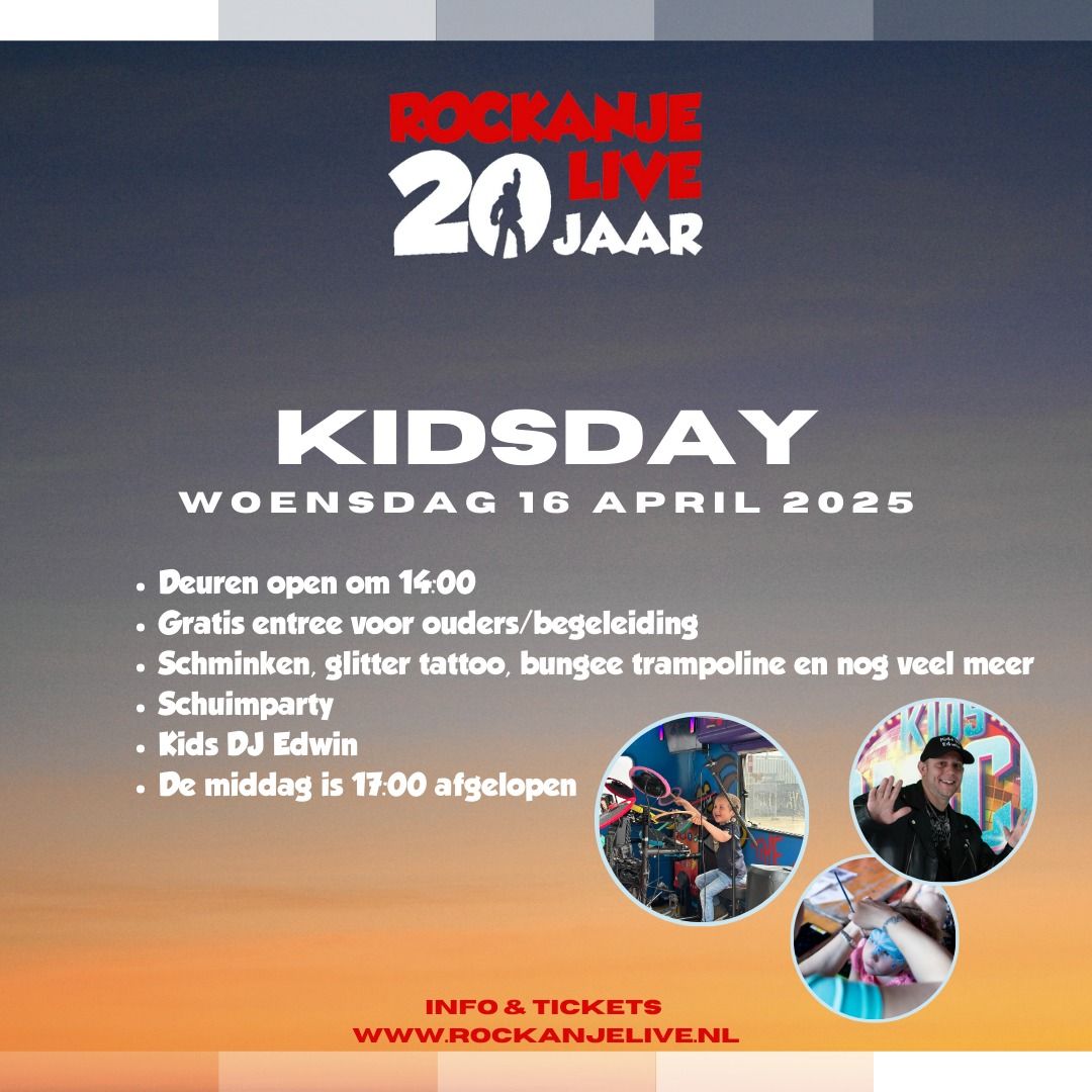 Rockanje Live 2025 KIDSDAY WOENSDAG