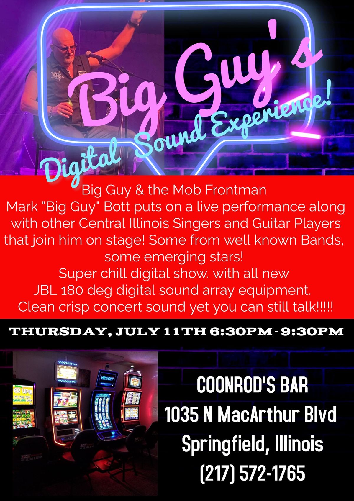 "Big Guys" Digital Sound Experience at Coonrods Bar in Springfield, IL