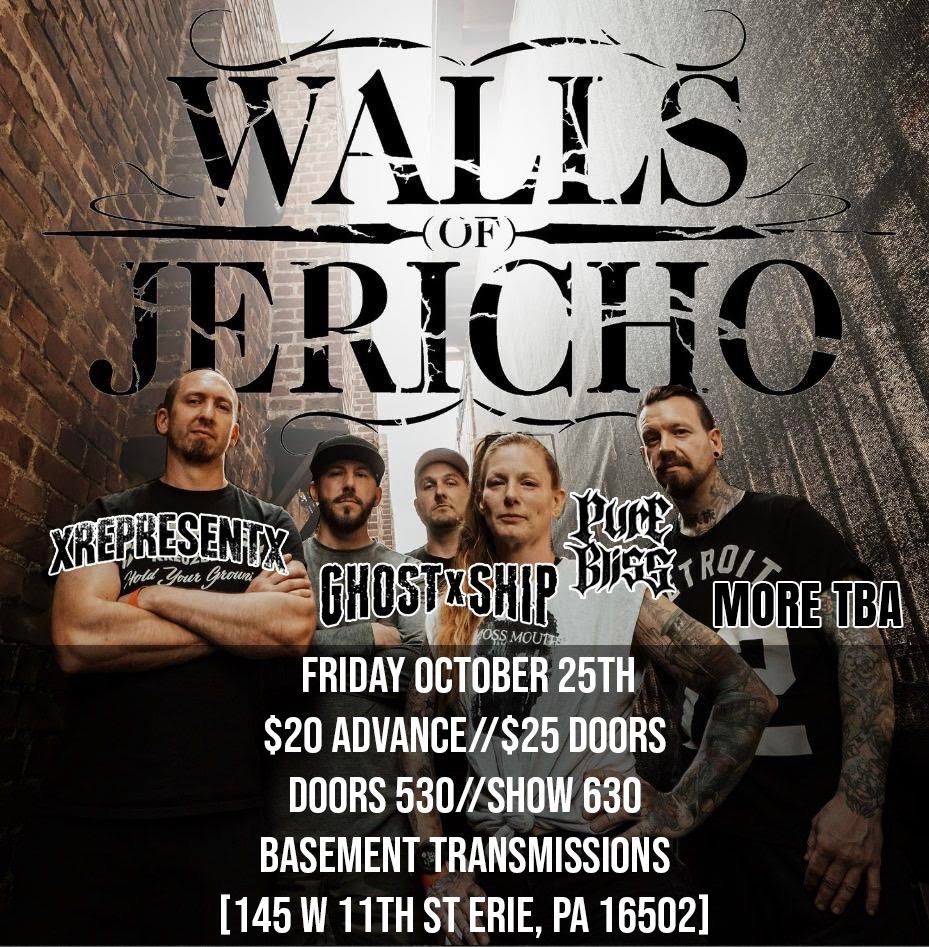 Walls Of Jericho, XRepresentX, GhostXShip, Pure Bliss At Basement Transmissions 