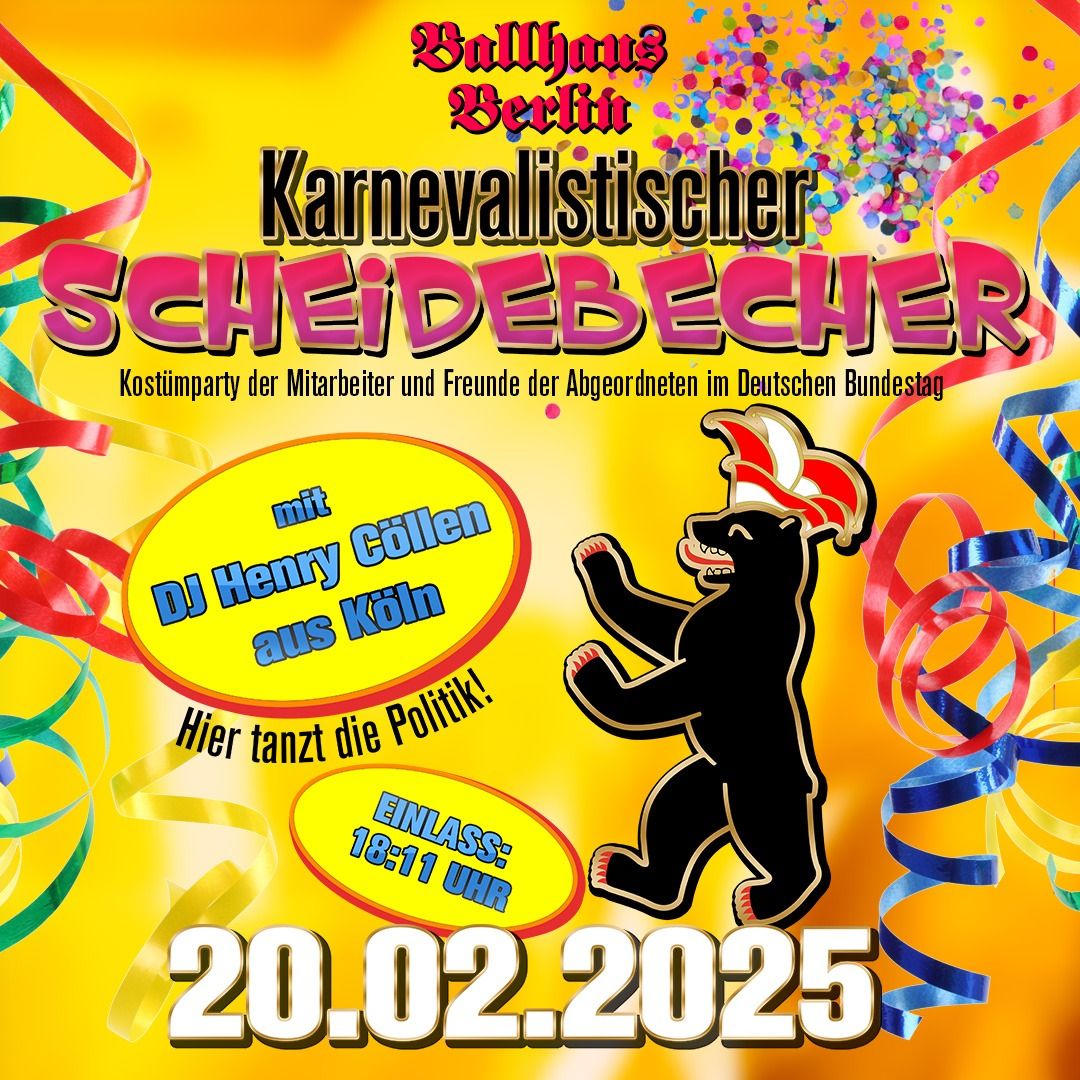 Karnevalistischer Scheidebecher  