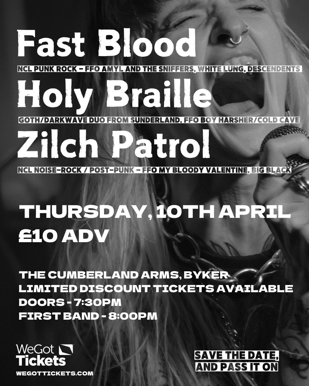 Fast Blood, Holy Braille, and Zilch Patrol at The Cumberland Arms