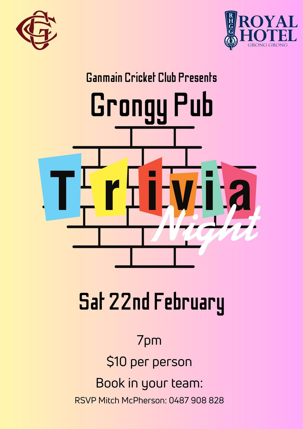 Ganmain Maroons Trivia Night