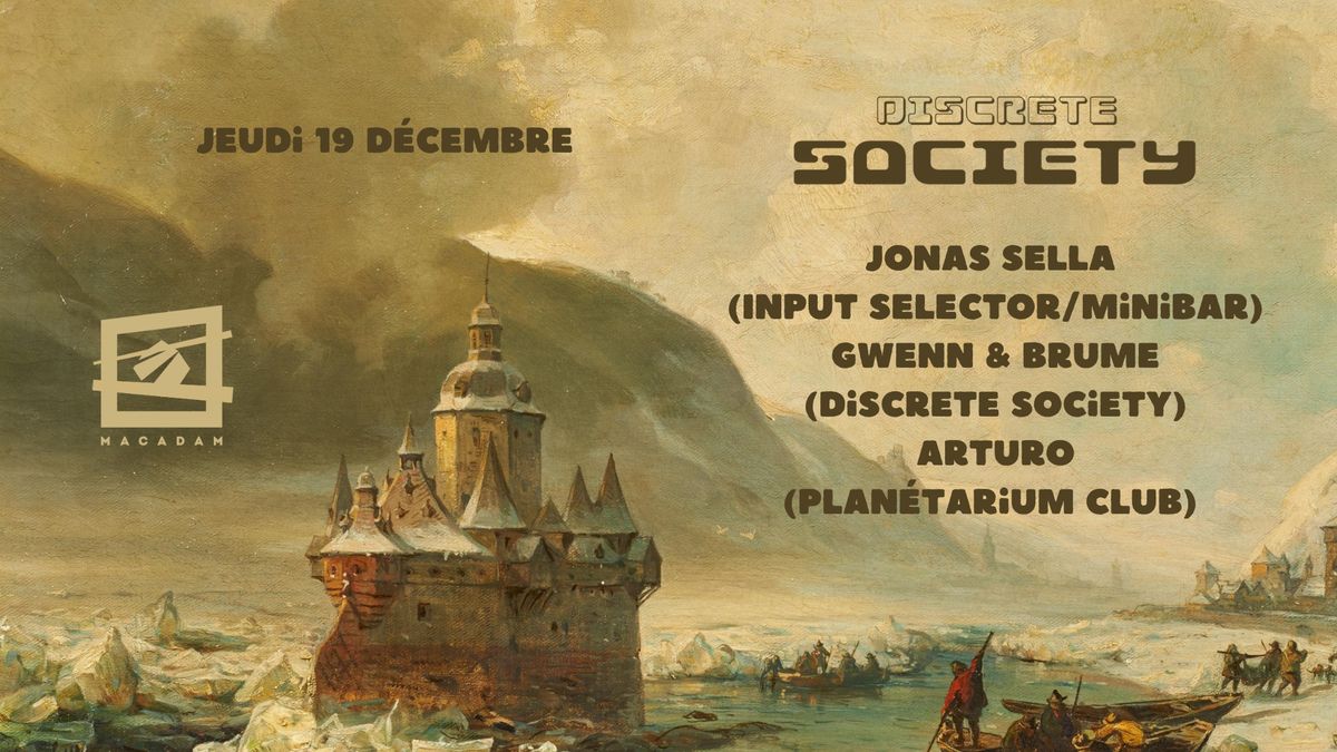 Discrete Society invite Jonas Sella (Input Selector \/ Minibar) 