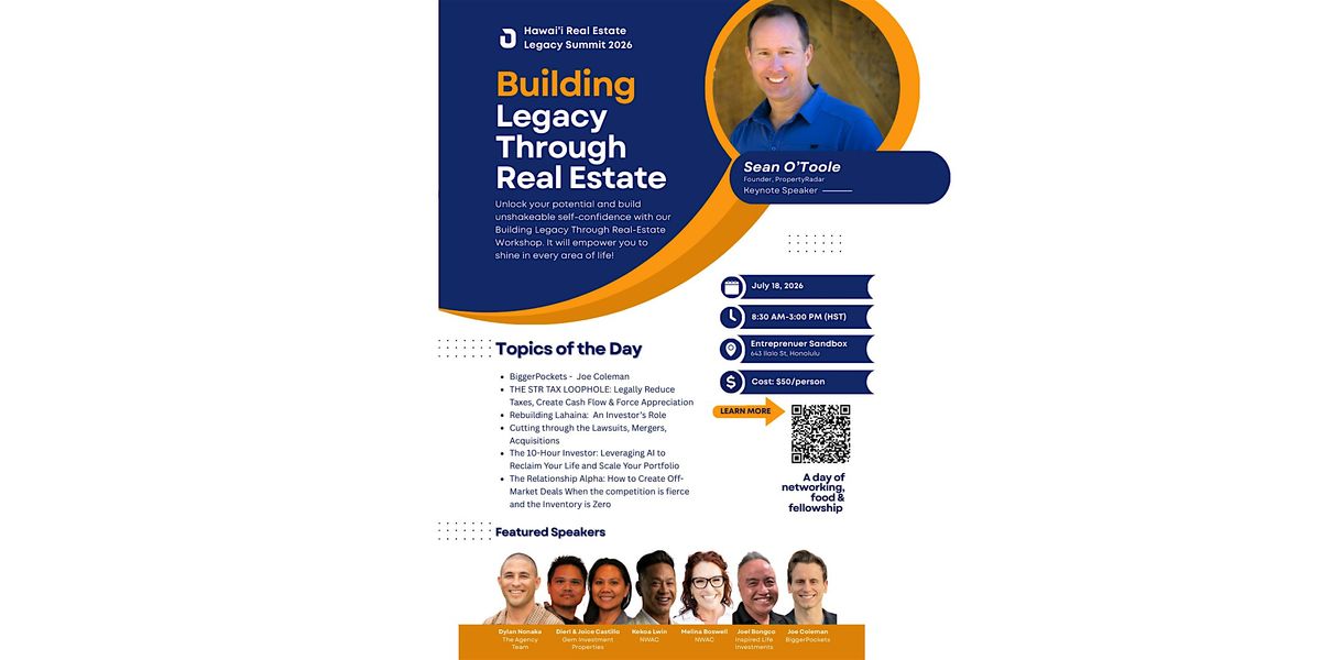 Hawaii Real Estate Legacy Summit 2026