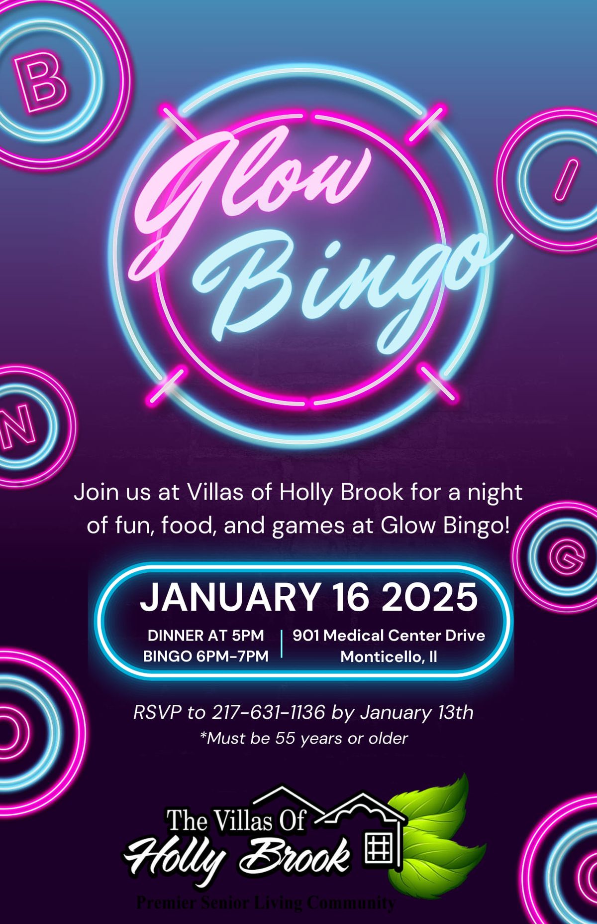 Glow BINGO @ The Villas of Holly Brook 