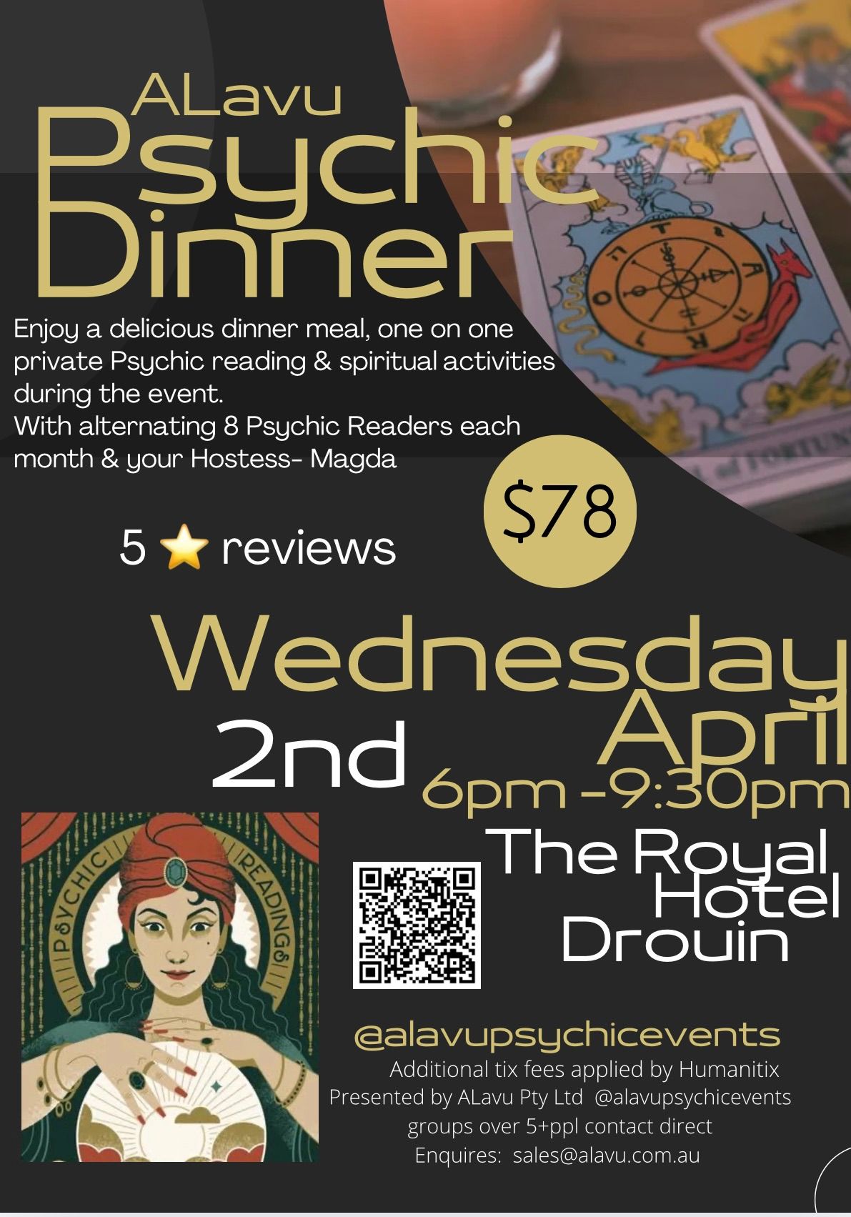 Psychic dinner at Royal Hotel Drouin 