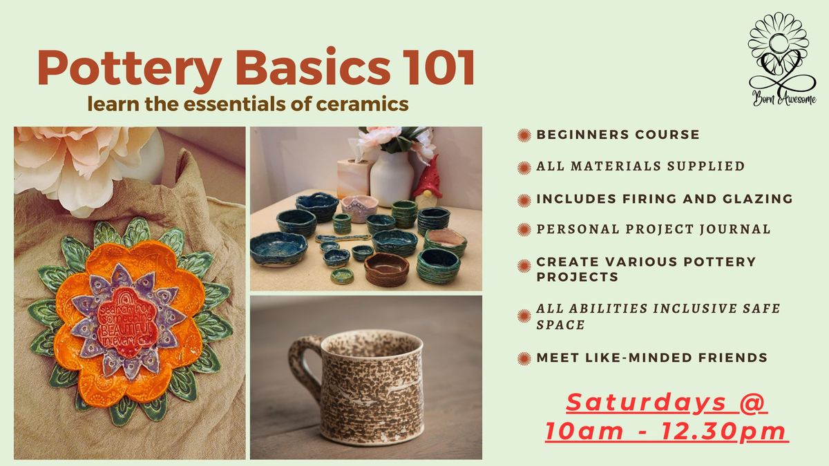 Pottery 101 - 8 week course - Saturday sessions