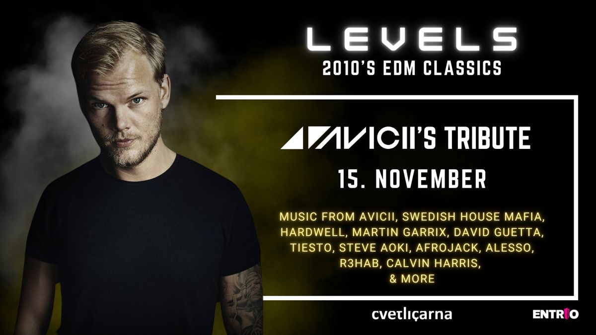 LEVELS \ud83d\udc99 Tribute to AVICII [2010's EDM Hits] @ Cvetli\u010darna 15.11.