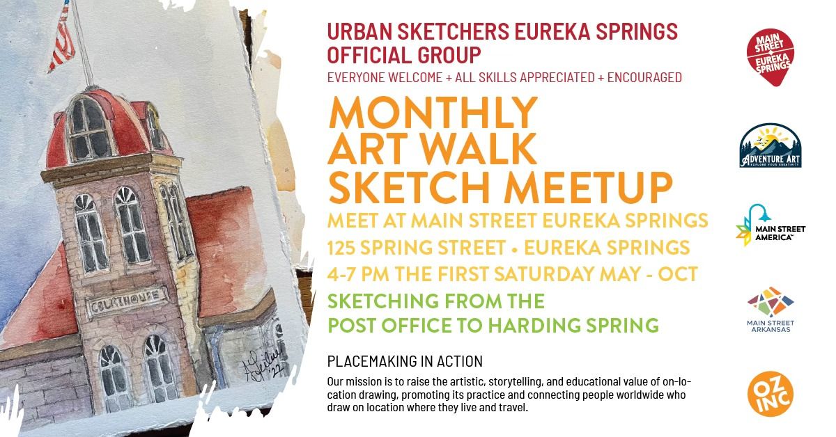 Eureka Springs Urban Art Walk Sketch