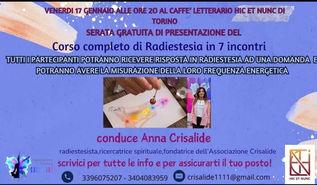 PRESENTAZIONE CORSO RADIESTESIA