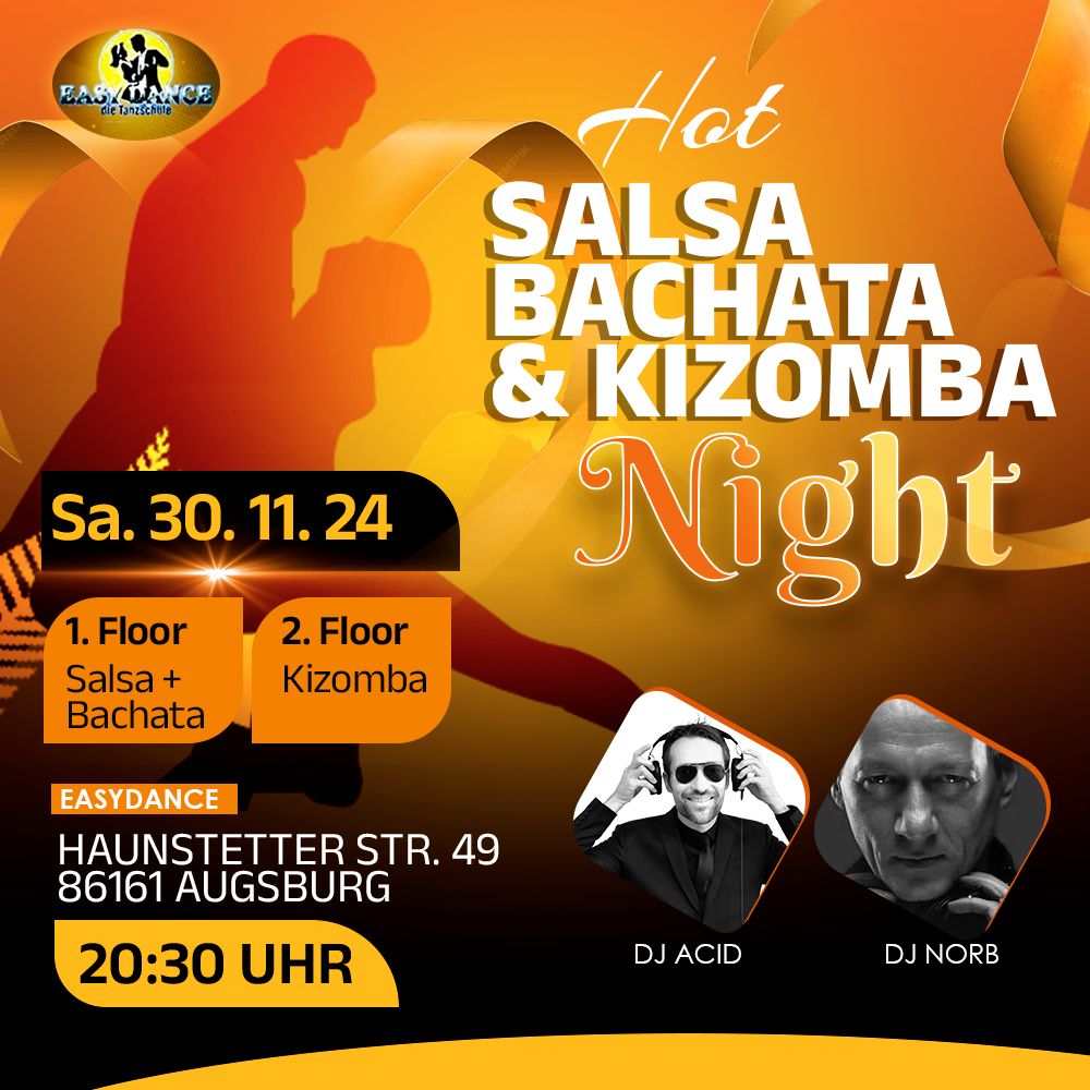 EASYDANCE HOT SALSA-BACHATA-KIZOMBA NIGHT AUF 2 AREAS