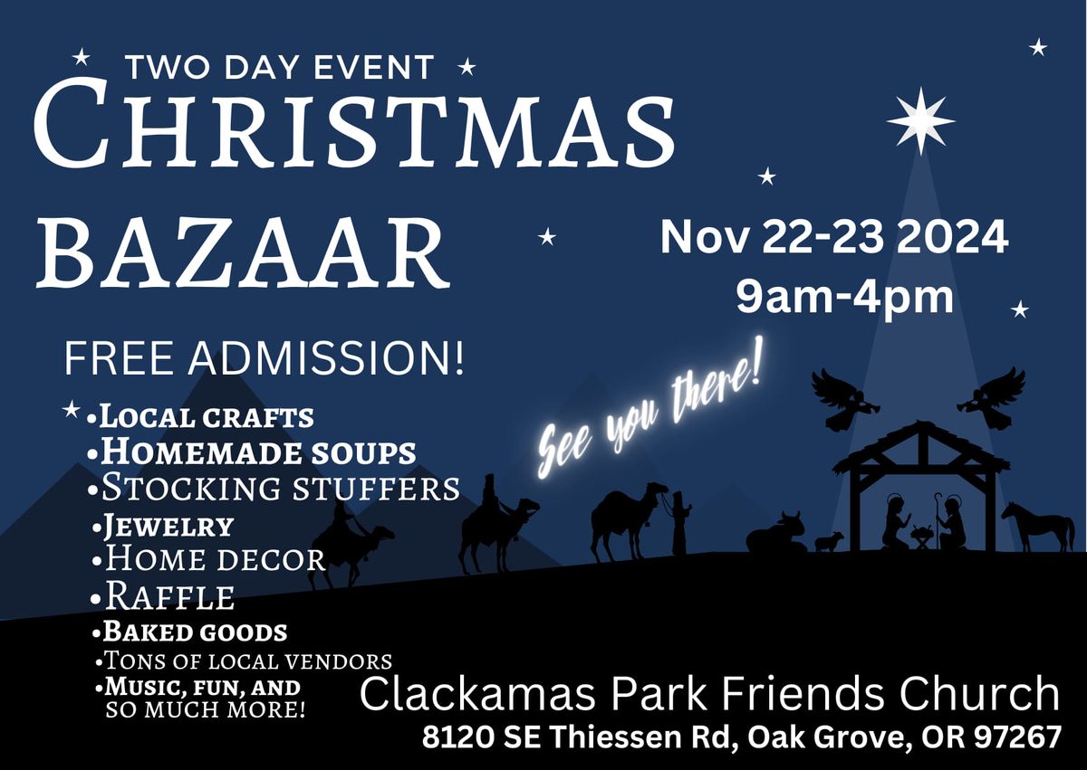 Clackamas Park Friends Church Christmas Bazaar!