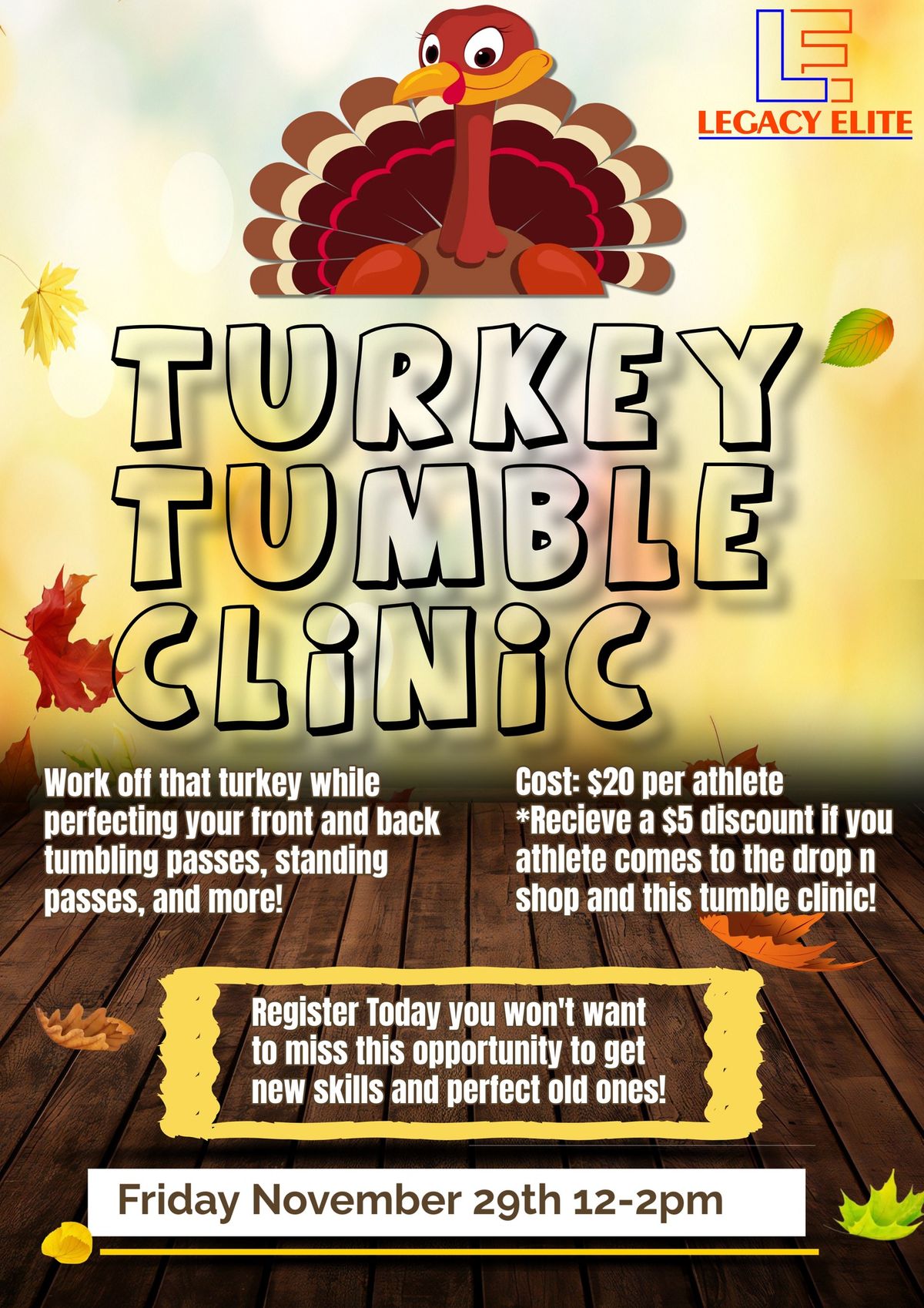 Turkey Tumble Clinic