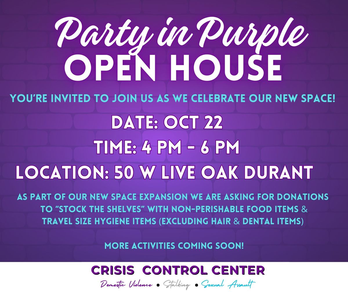 "Party In Purple Open House" 