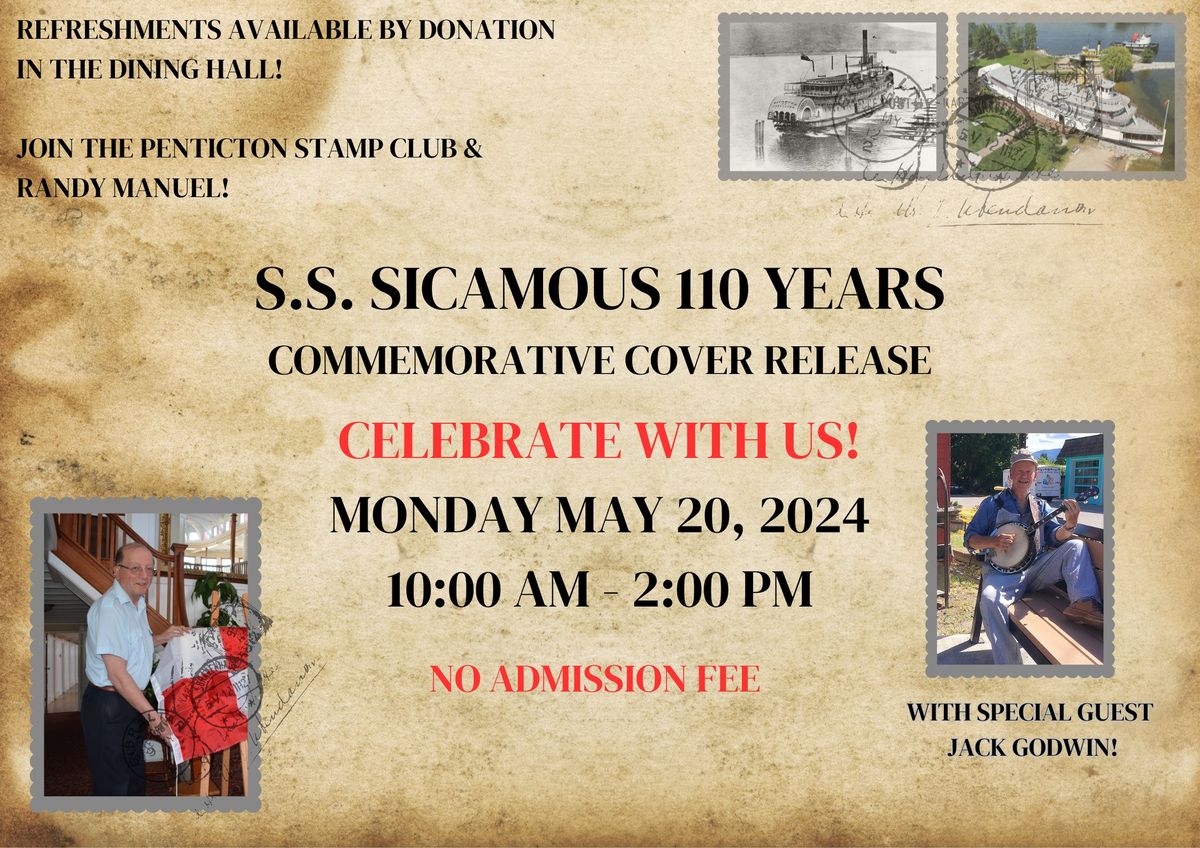 Commemorative Cover Unveiling \u2014 S.S. Sicamous Marine Heritage Park