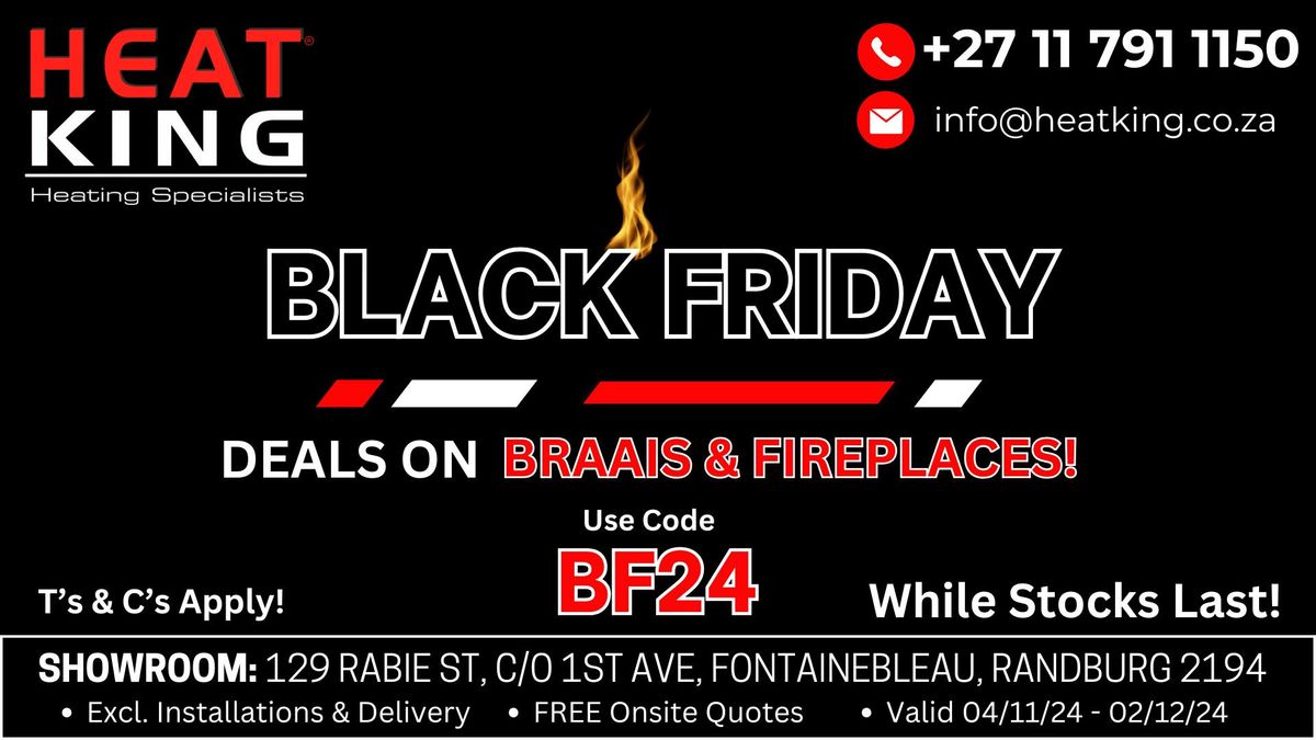 Black Friday Deals on Fireplaces & Braais 2024