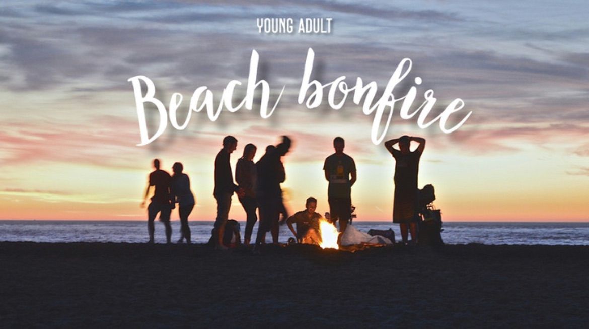 Young Adult Beach Bonfire