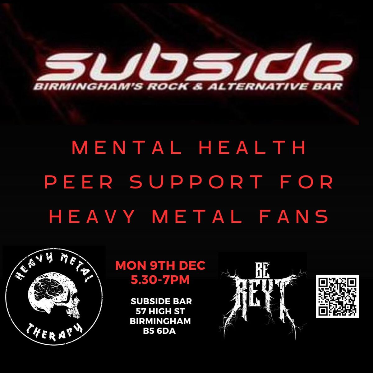 Heavy Metal Therapy - Mental health peer support group.