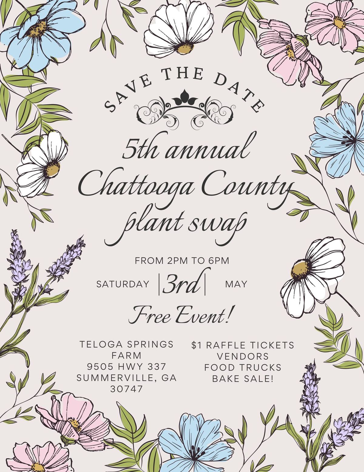 The 5th Annual Chattooga County Plant Swap