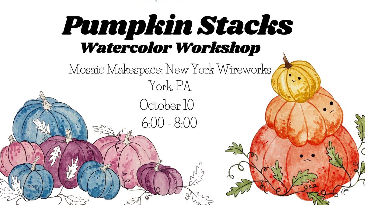 Pumpkin Stack Watercolor Workshop