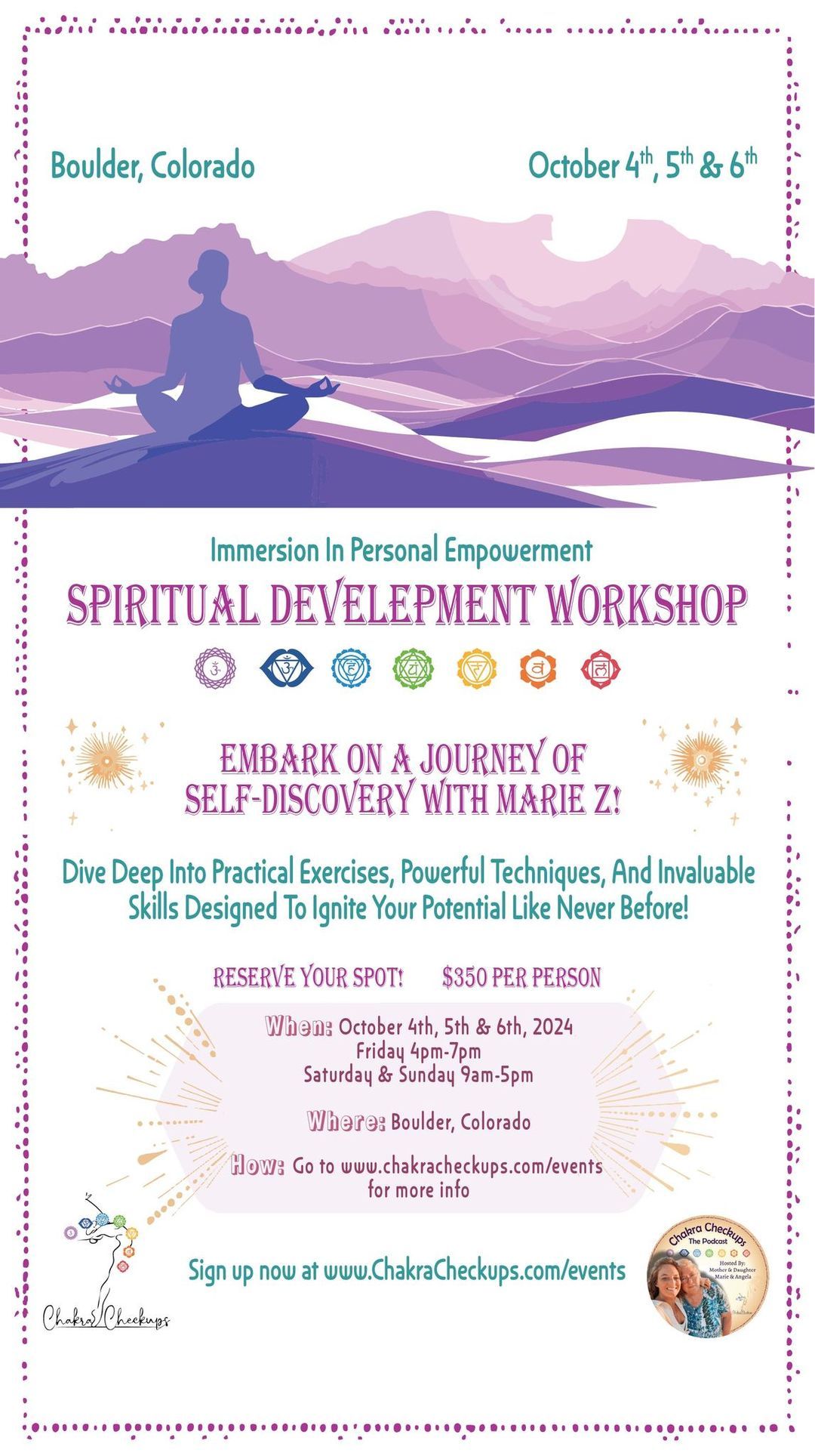 Spiritual Development Workshop with Marie Z!