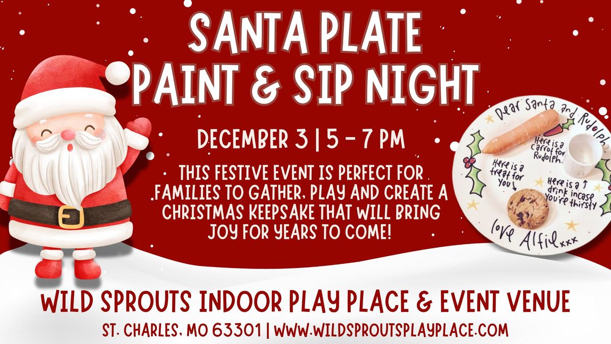 Santa Plate Paint & Sip