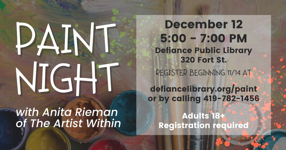 Paint Night with Anita Rieman *Registration required*