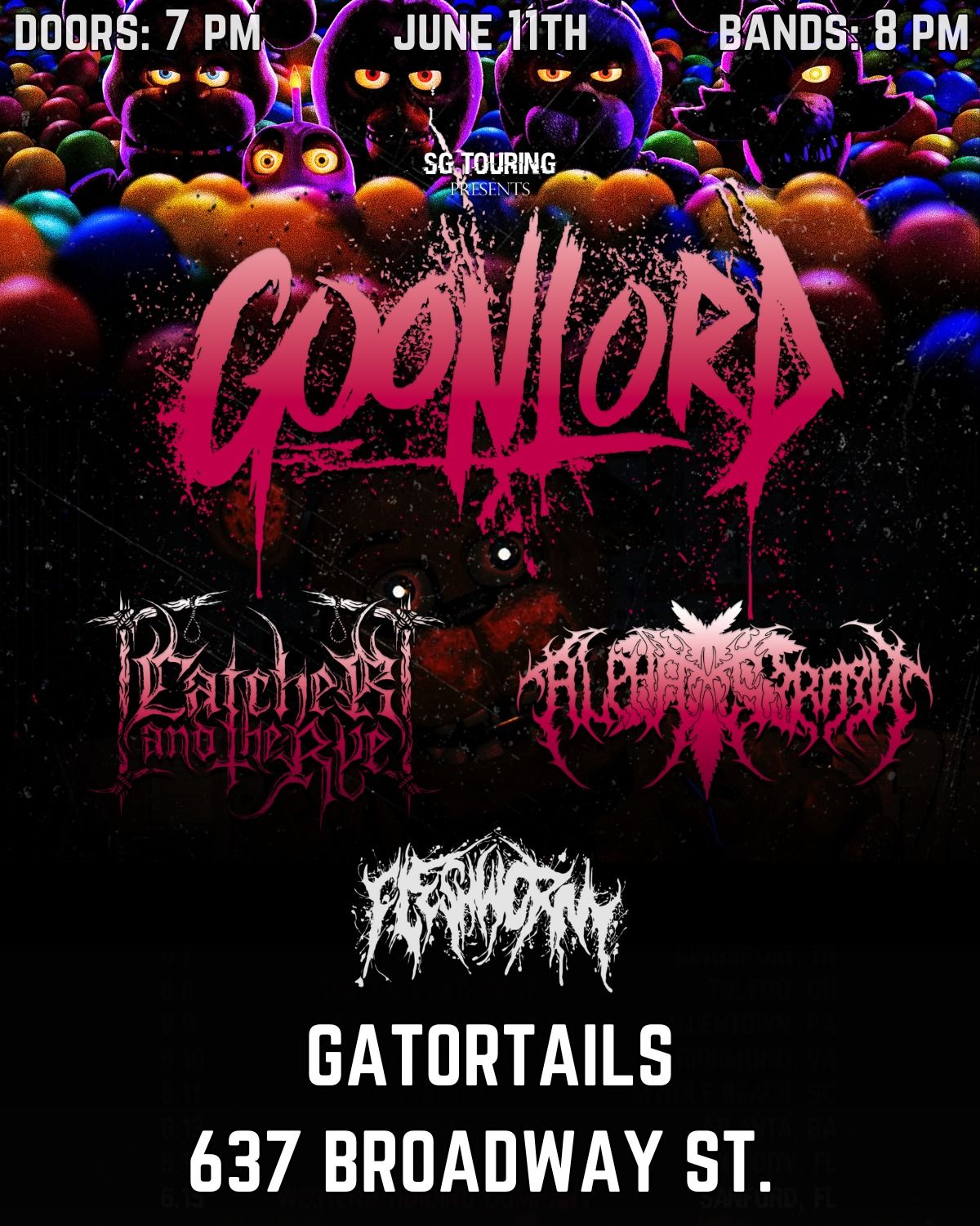 Gator Tails Presents: Goonlord (Beatdown), Catcher & The Rye, Alpha Strain & Fleshworm
