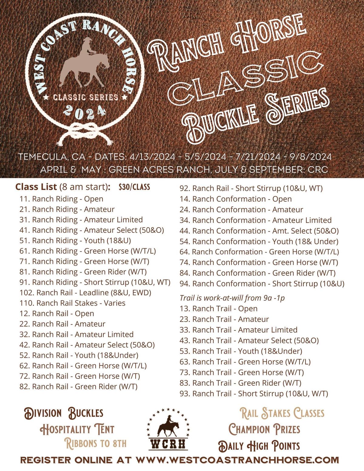 Ranch Horse Classic Buckle Series Show #3 (West Coast Ranch Horse)