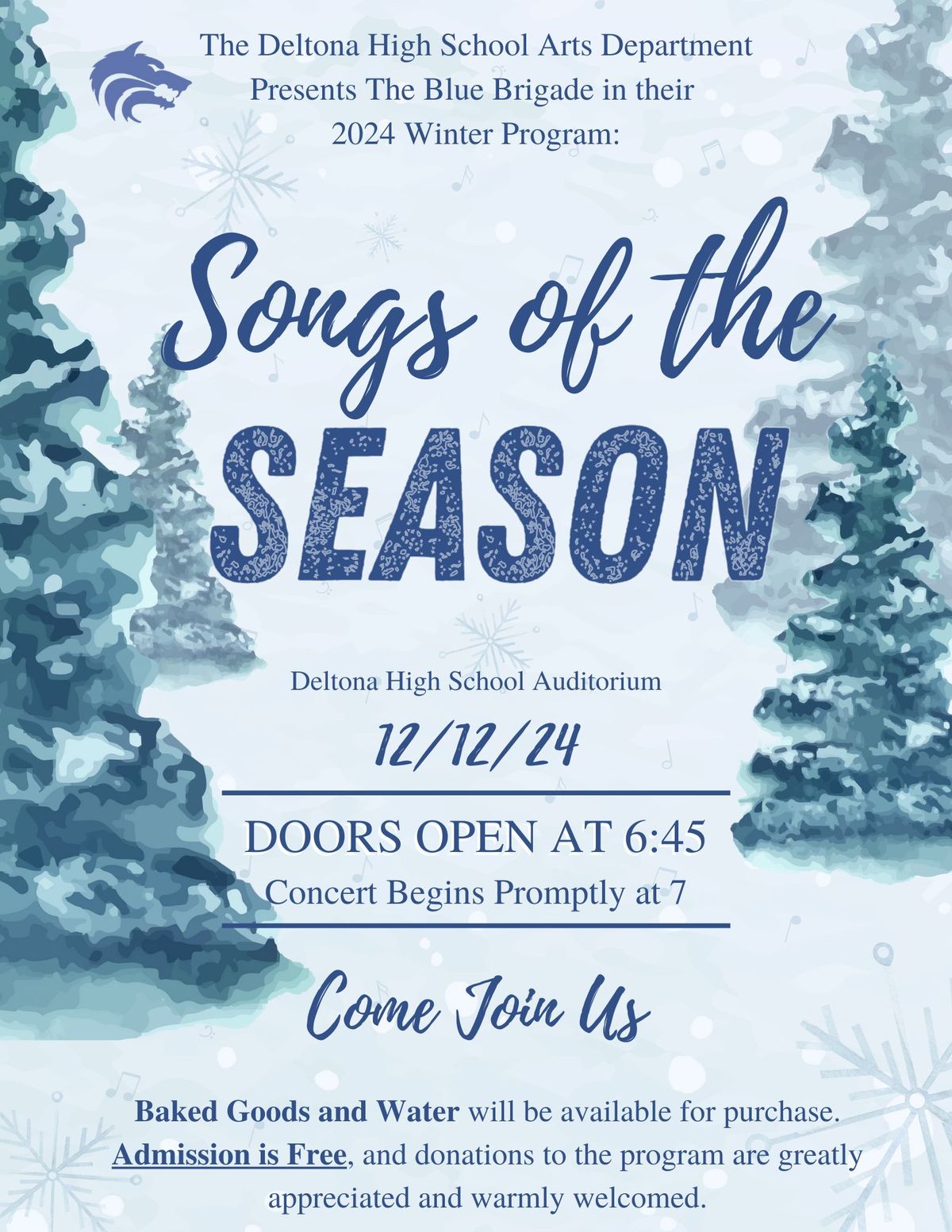 The Blue Brigade 2024 Winter Program: Songs of the Season