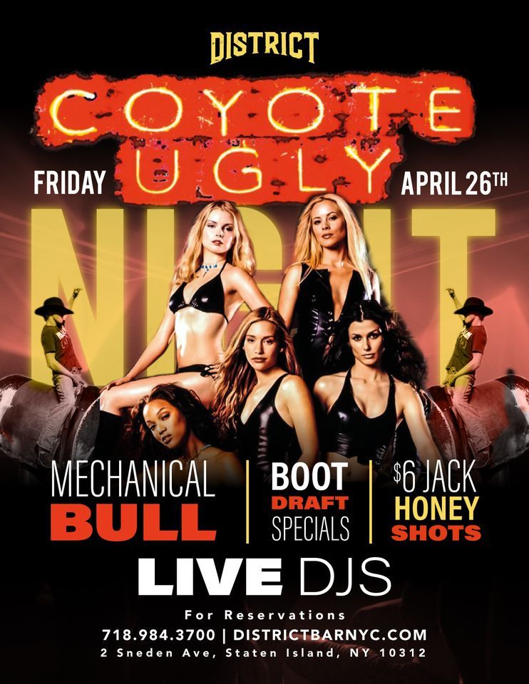 Coyote Ugly Night - Mechanical Bull - Friday, April 26th - District
