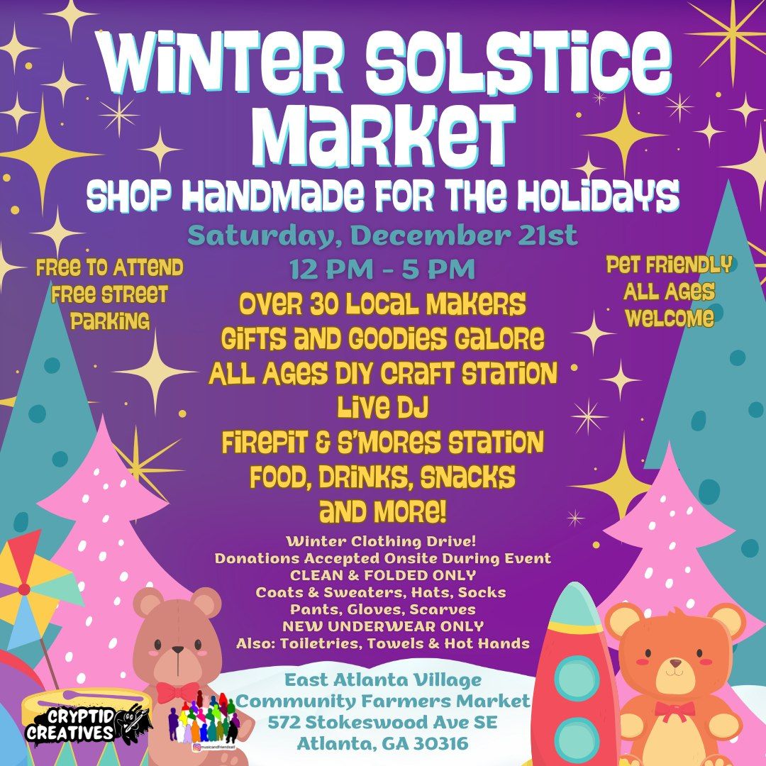 Winter Solstice Market: Seasonal Fun and Handmade Holiday Gifts!