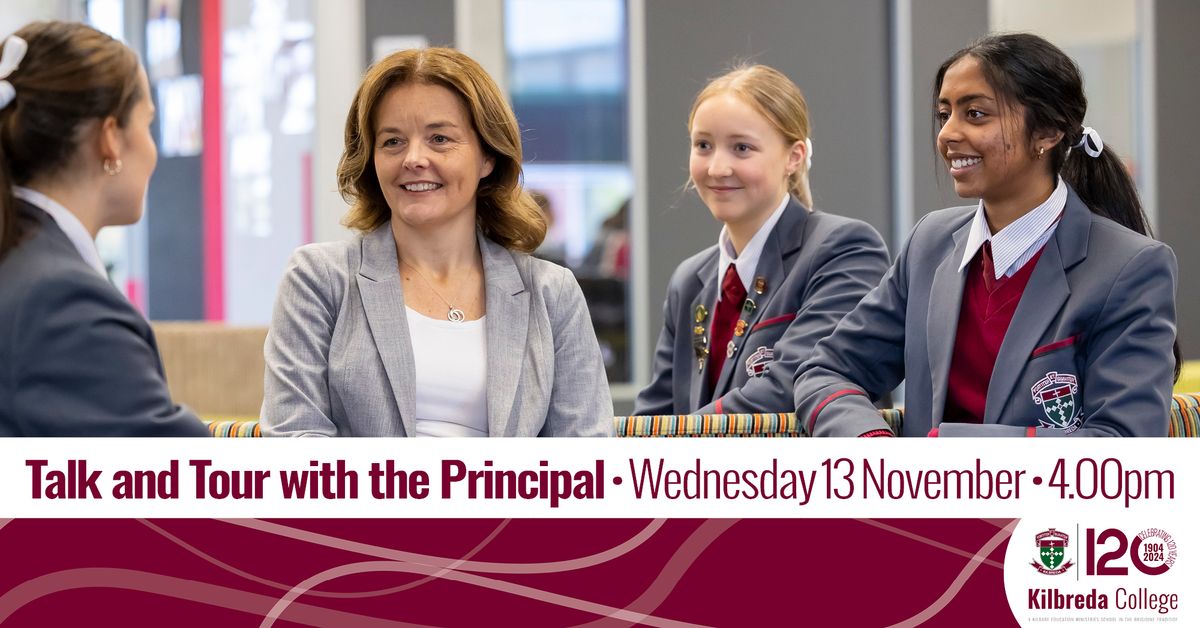 Talk and Tour with the Principal - BOOKED OUT