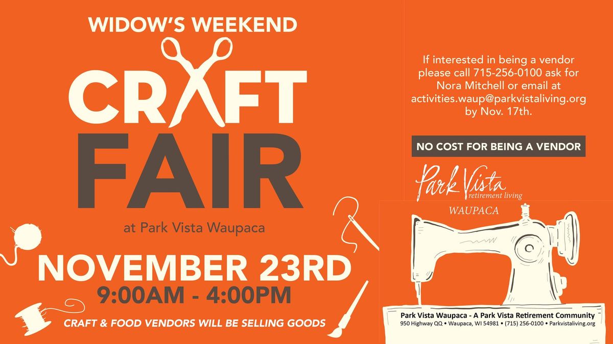 Widow's Weekend Craft Fair