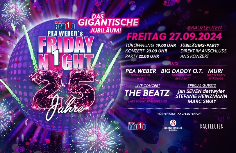 25 Jahre Friday Night | Konzert und Klubnacht