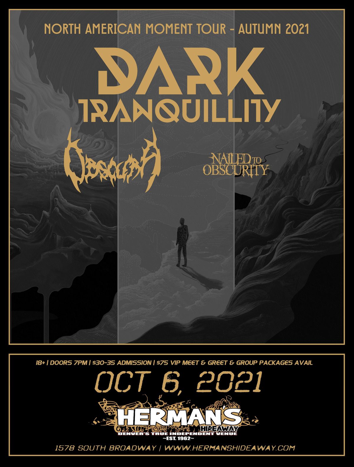 DARK TRANQUILITY w\/ OBSCURA | NAILED TO OBSCURITY