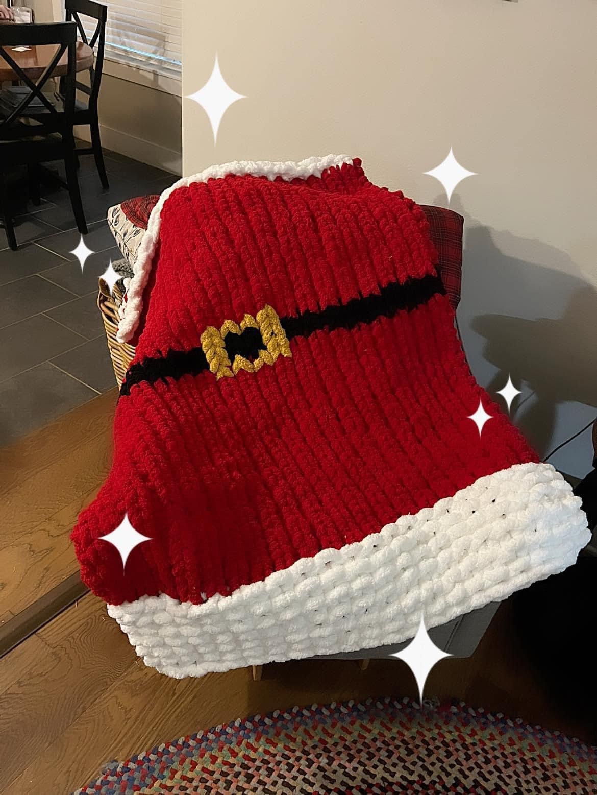 Santa Cozy Knit blanket workshop