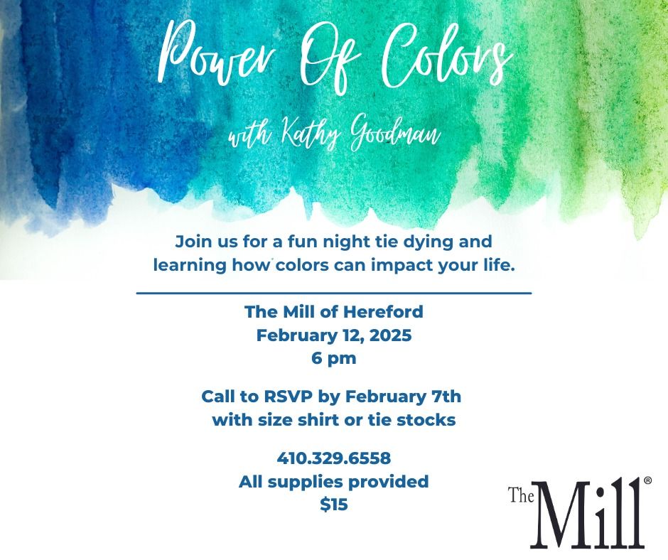 Power of Colors Tie Dye Class