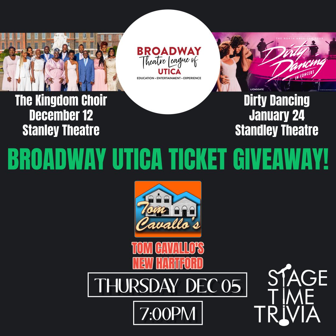 Stage Time Broadway Utica Trivia Giveaway!