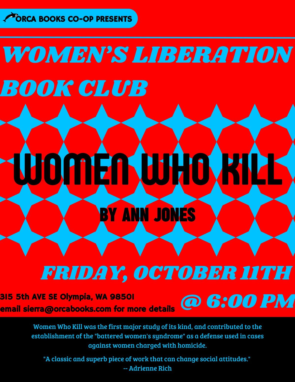 Women's Liberation Book Club- Women Who K*ll by Ann Jones